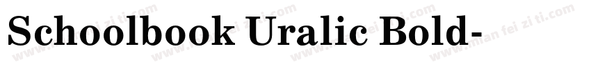 Schoolbook Uralic Bold字体转换
